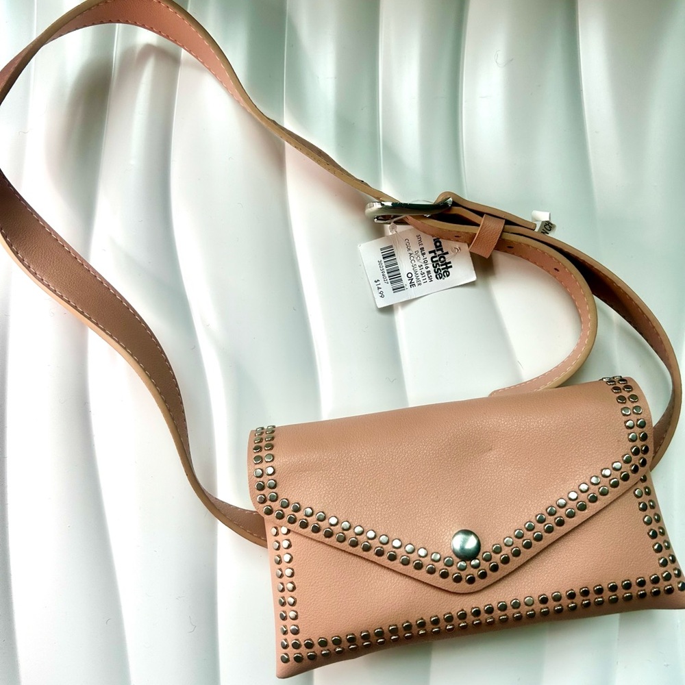 Charlotte Russe blush Studded Fanny pack